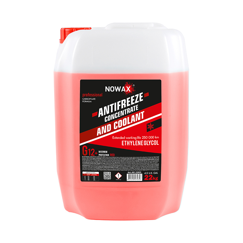 Антифриз NOWAX RED G12+ концентрат, червоний, 22кг